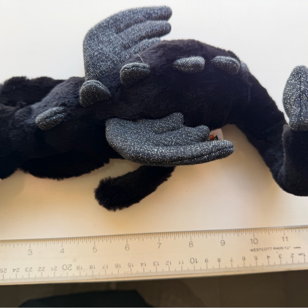 Black and Gray Dragon Plush Toy - Picture 3 of 10